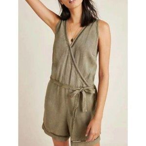 Cloth & Stone Burlingame Romper Green Medium